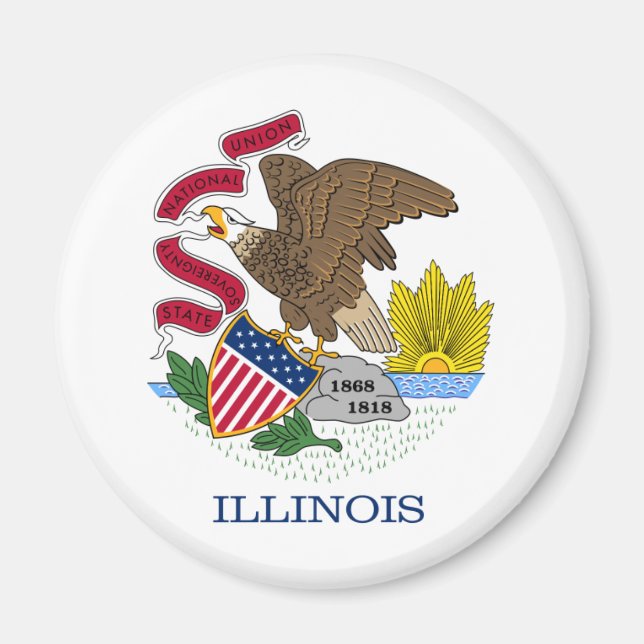 Illinois Flag Magnet (Front)
