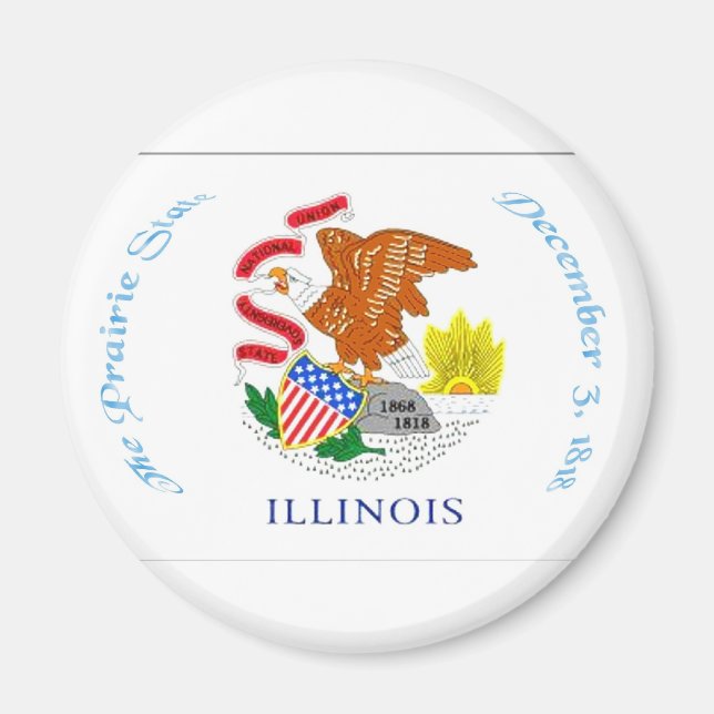 Illinois Flag Magnet (Front)