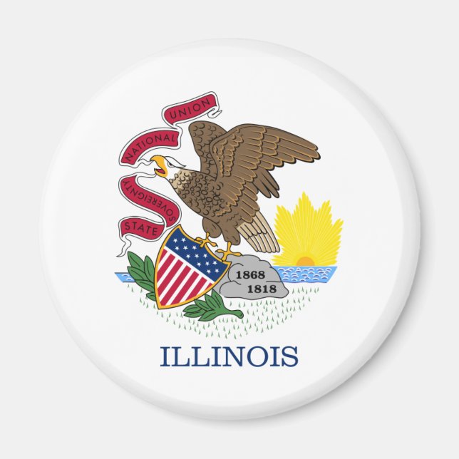 Illinois flag magnet (Front)