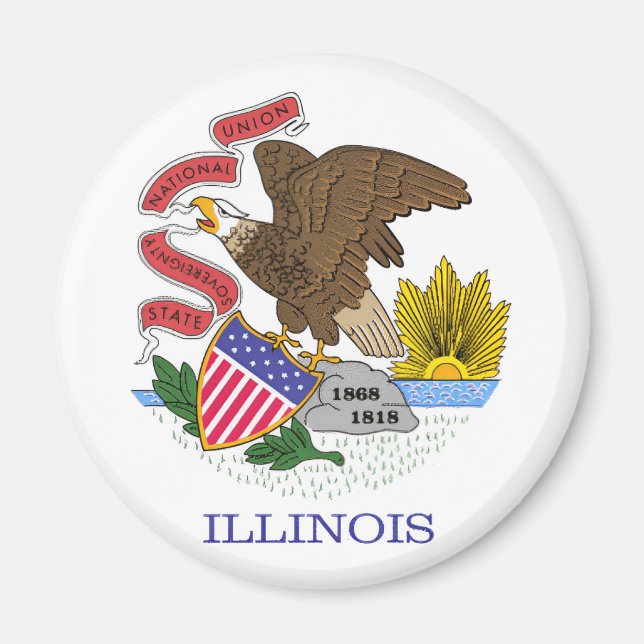 Illinois Flag Magnet (Front)