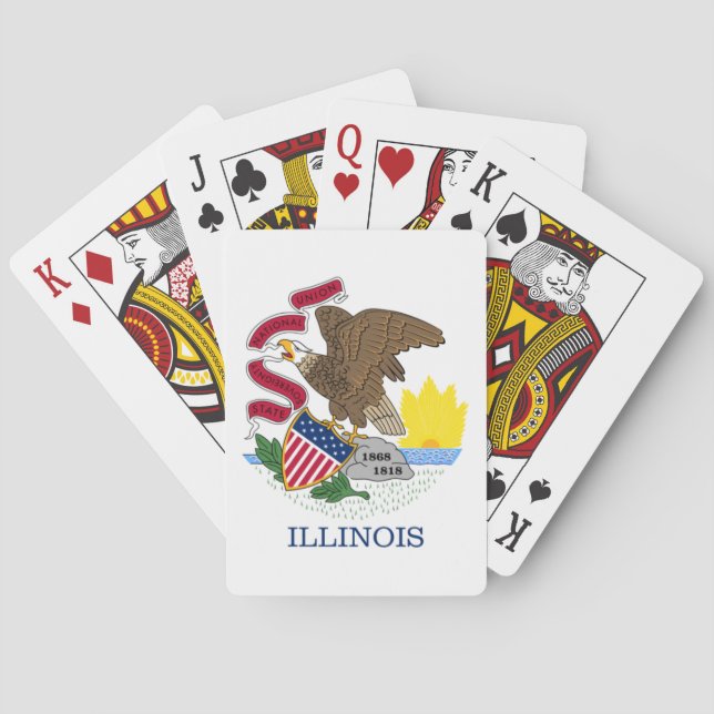 ILLINOIS FLAG POKER CARDS (Back)
