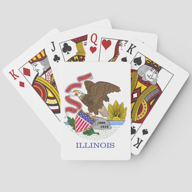 Illinois Flag Poker Cards (Back)