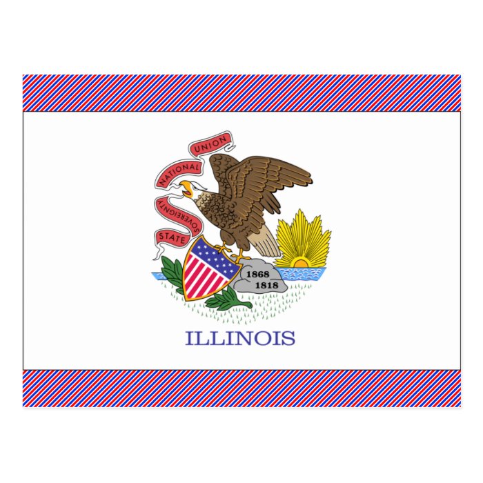 Illinois Flag Post Cards