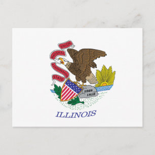 Illinois Flag Postcard
