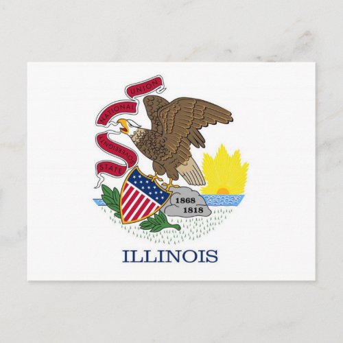 Illinois Flag Postcard