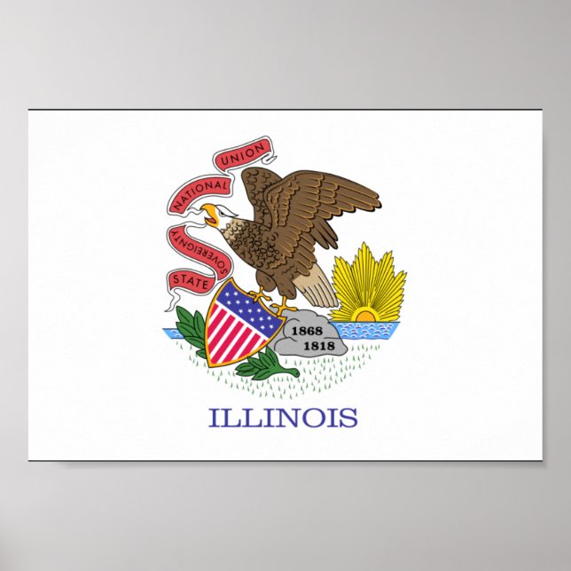 Illinois Flag Poster (Front)