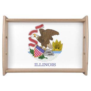 Illinois Flag Serving Tray