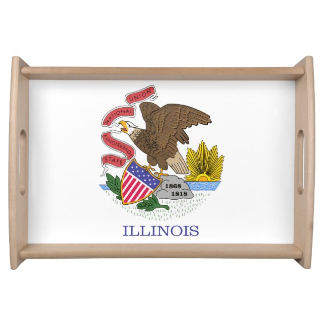 Illinois Flag Serving Tray (Front)