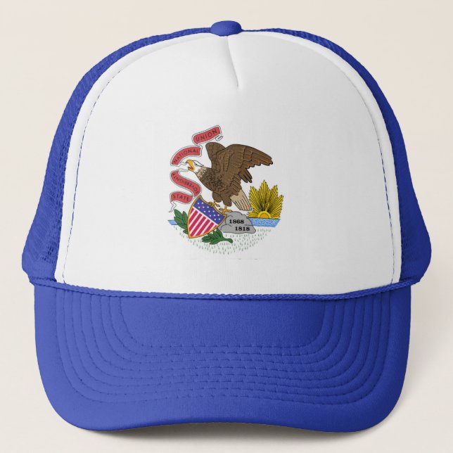 Illinois Flag Trucker Hat (Front)