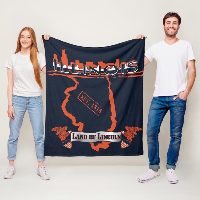 Illinois Fleece Blanket (In Situ)