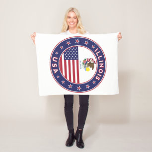 Illinois Fleece Blanket
