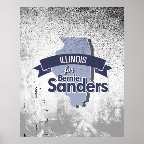 Illinois for Bernie Sanders Poster