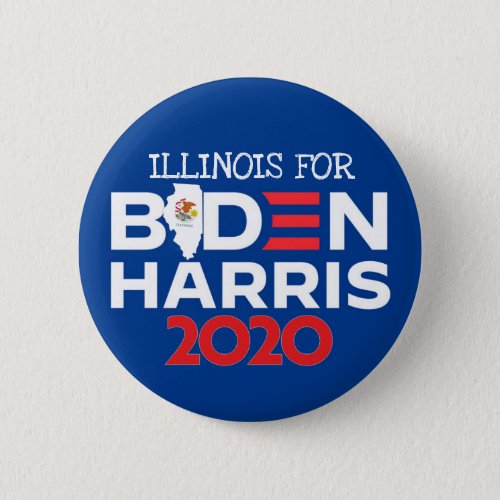 Illinois for Biden Harris 2020 Button