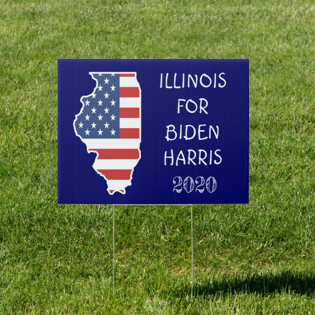 Illinois for Biden Harris 2020 Presidential Sign (Insitu)