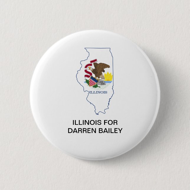 ILLINOIS for DARREN BAILEY GOVERNOR Button (Front)