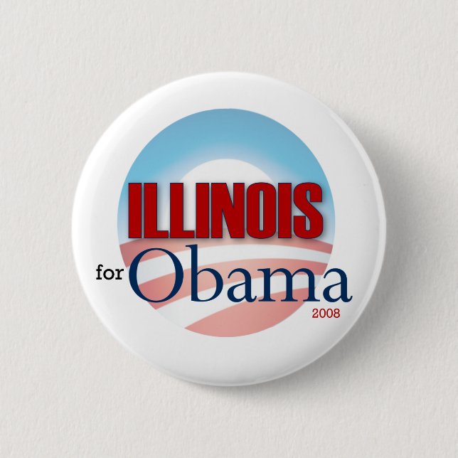 Illinois for Obama Button (Front)