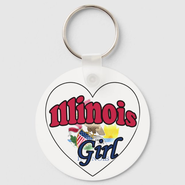 Illinois Girl Keychain (Front)