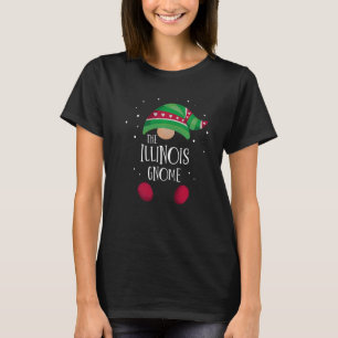 Illinois Gnome Family Matching Christmas Pajamas T-Shirt