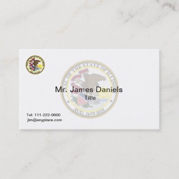 Illinois Great Seal Business Card by Dollarsworth at Zazzle