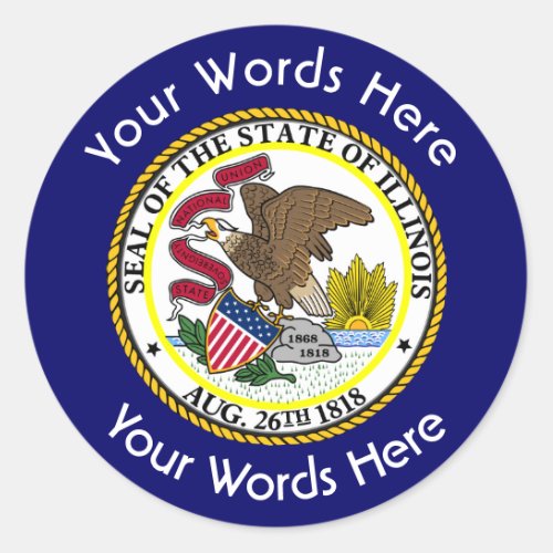 Illinois Great Seal Custom Sticker