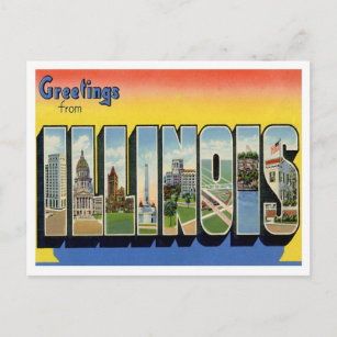 Illinois Greetings From US States Postcard