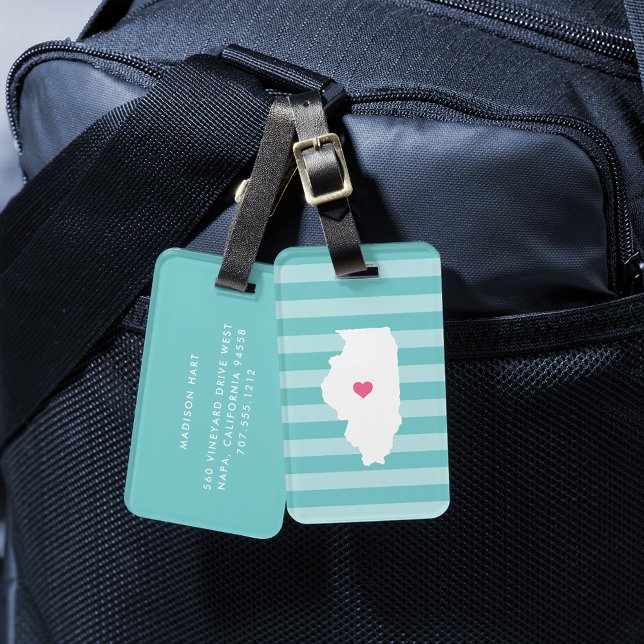 Illinois Heart | Home State Luggage Tag (Creator Uploaded)