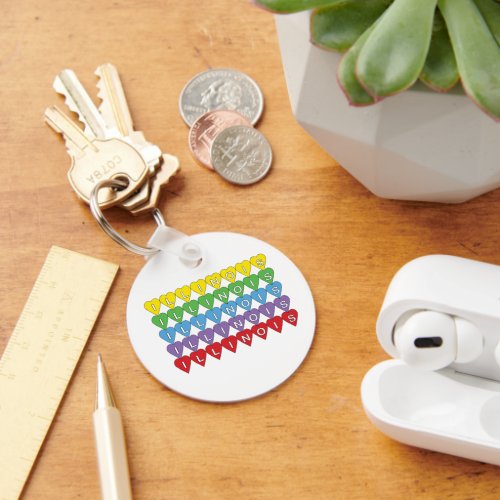 Illinois Heart Love State Pride Keychain