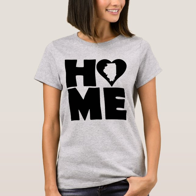 Illinois Home Heart State Tees T-Shirt (Front)