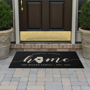Illinois Home State Personalized Doormat