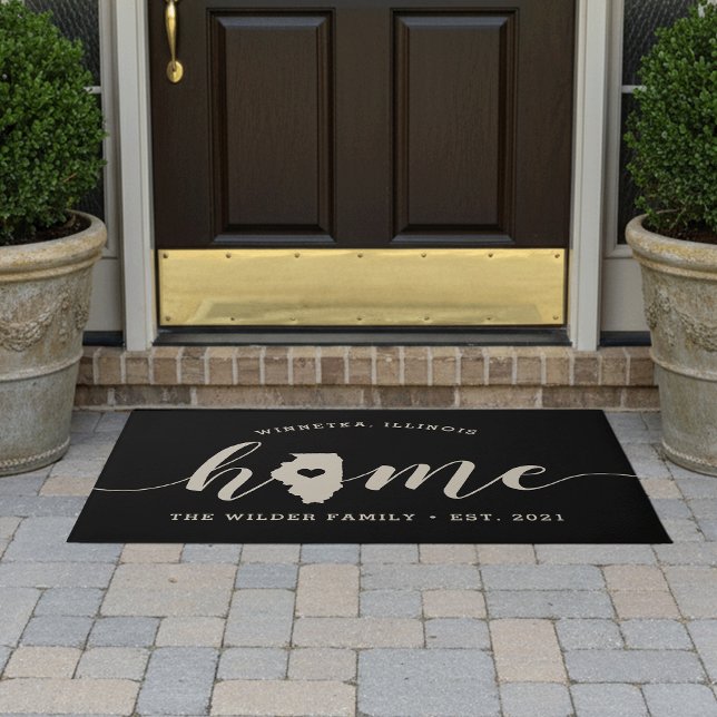 Illinois Home State Personalized Doormat (Creator Uploaded)