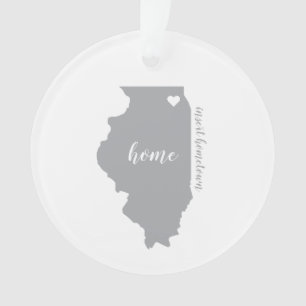 Illinois Hometown Personalized Ornament