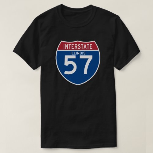 Illinois IL I_57 Interstate Highway Shield _ T_Shirt