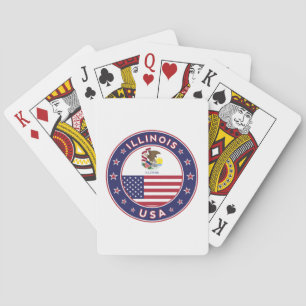 Illinois, Illinois t-shirt, Illinois sticker, Poker Cards