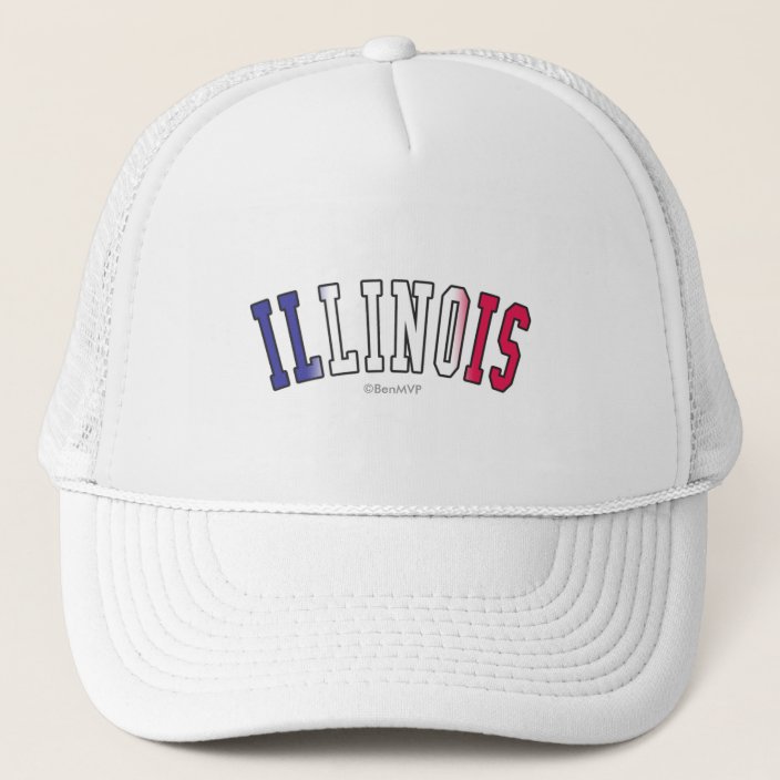 Illinois in State Flag Colors Hat