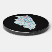 Illinois Interstate Map Wireless Charger (Front 2)