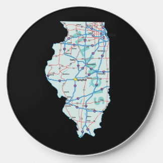Illinois Interstate Map Wireless Charger