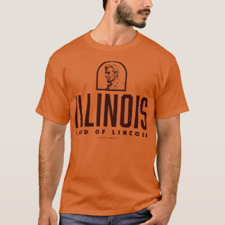 Illinois Land of Lincoln Brown T-Shirt