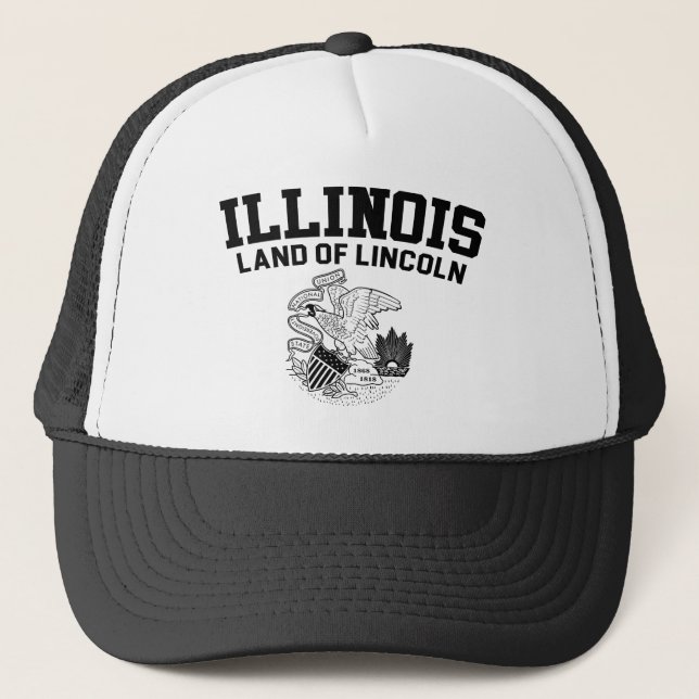 Illinois Land of Lincoln Trucker Hat (Front)