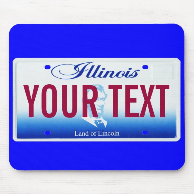 Illinois license plate mouse pad (Front)