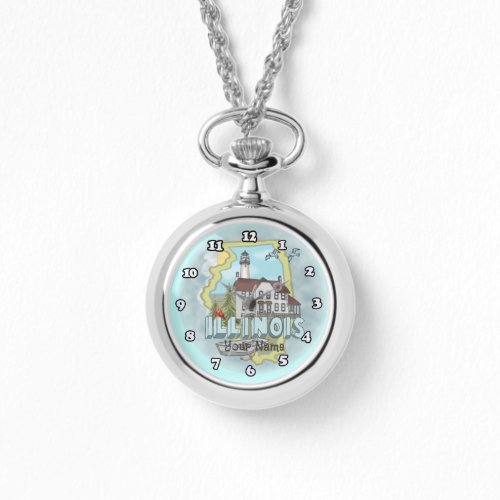 Illinois Lighthouse custom name watch