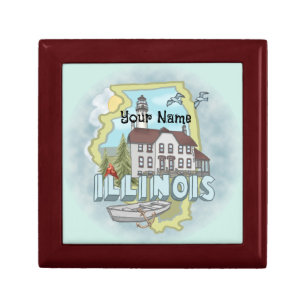 Illinois Lighthouse  Gift Box