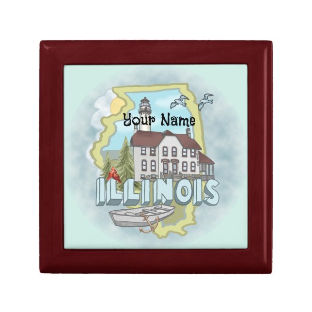 Illinois Lighthouse  Gift Box (Front)