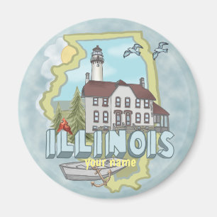 Illinois Lighthouse Magnet