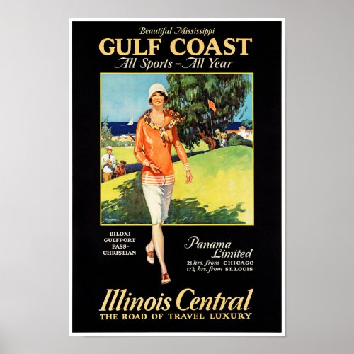 Illinois Mississippi Restored Vintage Poster