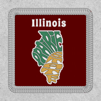 Illinois Nickname Word Art Iron On Patch