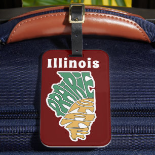 Illinois Nickname Word Art   Luggage Tag