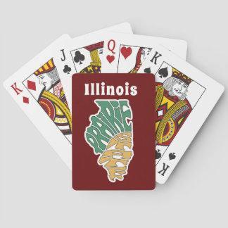 Illinois Nickname Word Art Poker Cards
