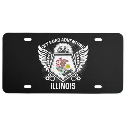 Illinois Off Road Adventure 4x4 Trails Mudding License Plate