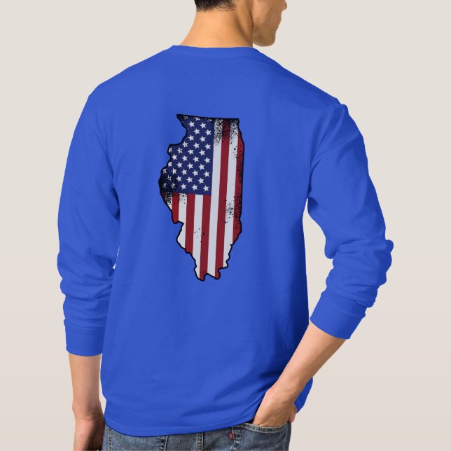 Illinois Patriot Long Sleeved T-shirt (Back)
