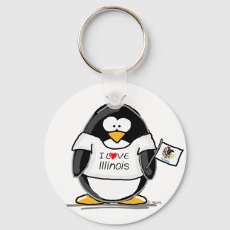 Illinois Penguin Keychain